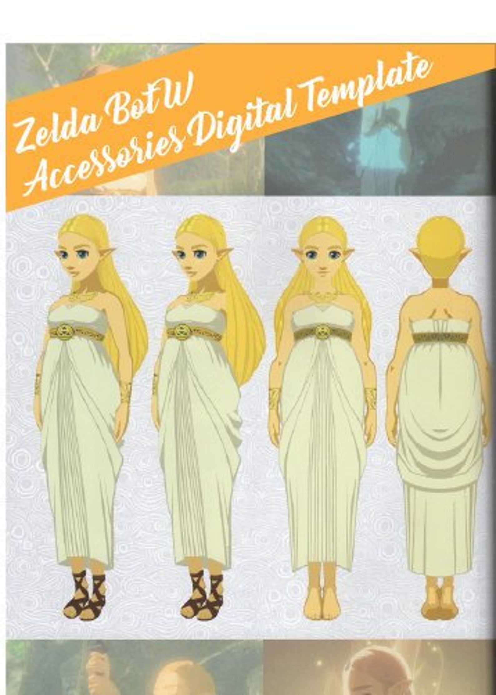 Zelda Botw Accessories Digital Template belt Bracelets & Etsy