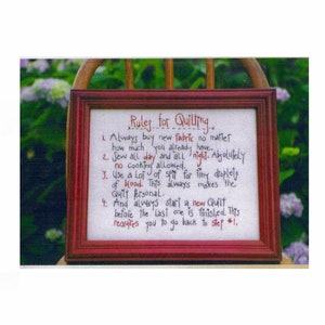 Rules for Quilting Primitive Hand Embroidery Pattern - Basket Case x Needlework Therapy Pattern - Instant Download