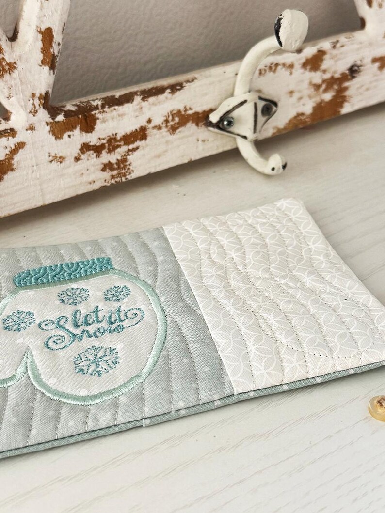 Mitten Mug Rug Winter Mitten Mug Rug: Machine Embroidery and Applique (ITH Digital ...