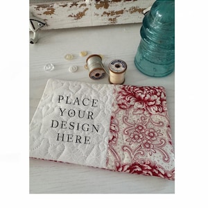 ITH Design Your Own Mug Rug 1060, Heart Quilting, Two Sizes, Detailed Instructions with Photos, ITH Machine Embroidery Pattern