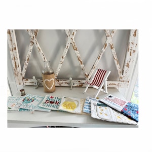 ITH Summer Memories Mug Rug Bundle, Seven Designs Included, Two Sizes for each pattern, Detailed Instructions for each pattern