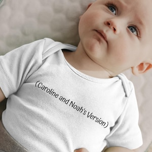 Mommy’s Version Baby Bodysuit, Personalized Swiftie Baby Outfit, Custom Names Baby Shower Gift, Swift Baby Clothes, Swiftie Newborn Outfit
