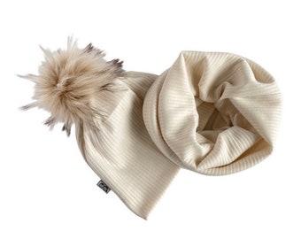 baby girl hat and scarf set