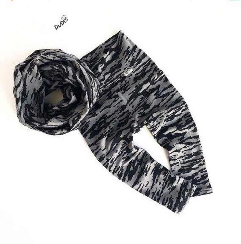 Baby Boy Grey and Black Zebra Print Leggings and Infinity Etsy
