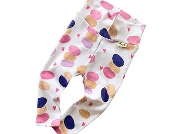 Valentine's Macarons Leggings, Newborn Pants, Cute Preemie Boy Clothes, Toddler Tights, Birthday Outfit, Valentine's day set, Cookies set