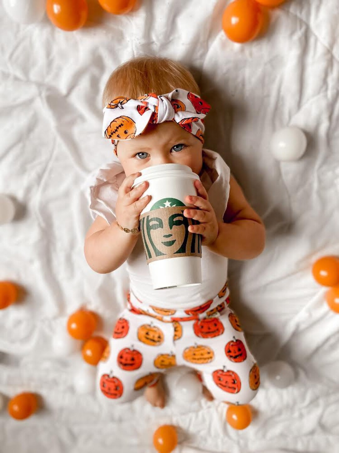 thumbnail image 2 of Baby Girl Romper Baby Girl Halloween Outfit - Pumpkin Onesie & Headband Set For Newborn To 6 Months Pumpkin Onesie Newborn Halloween Costume 2 of 9