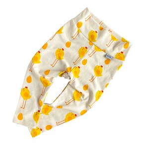 Easter Chicks Leggings, Newborn Pants, Preemie Boy Clothes, Toddler Tights, Abstract Minimal Easter Holiday Outfit for Boys, Baby Chickens