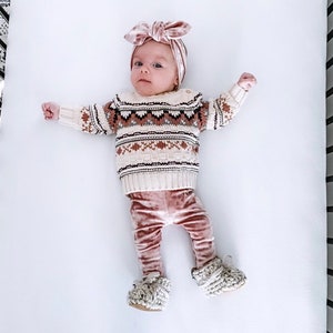 Roze fluwelen legging en/of hoofdbandset met knoop, schattige babykleding voor meisjes, pasgeboren Coming Home-outfit, preemie kerstbroek en hoofddoek