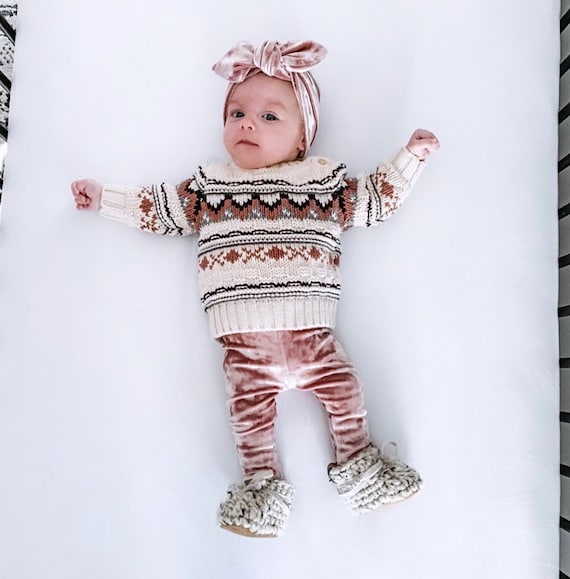 Ensemble robe, legging et bandeau bébé fille