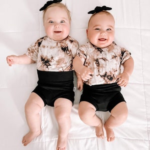 Black High Waisted Bummies and/or Top Knot Headband Set, Baby Bummy Shorts, Toddler Bummies Headbands, Cute Clothing for Kids