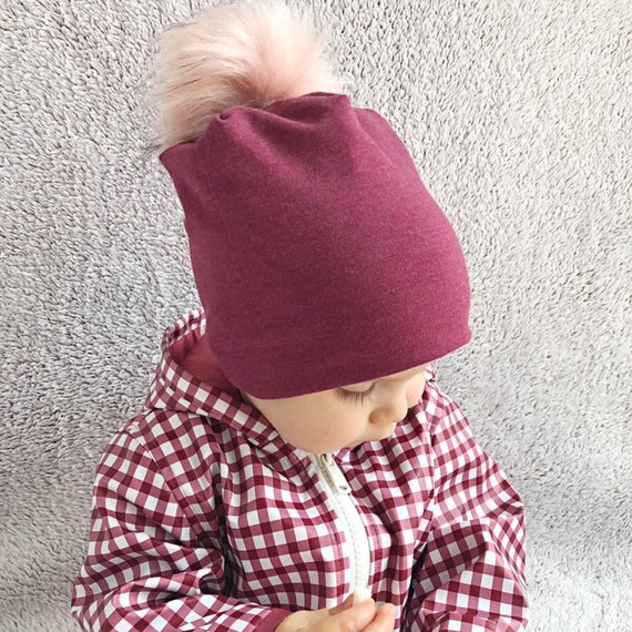Burgundy baby hat Clearance