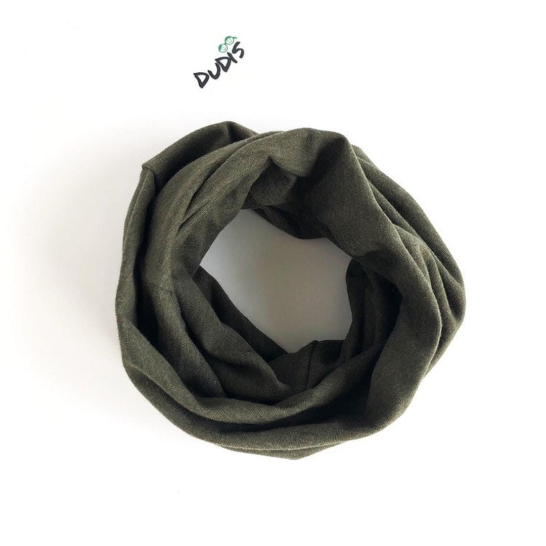 Olive Green Loop Scarf / Newborn,baby,toddler,kids, Infinity Scarf