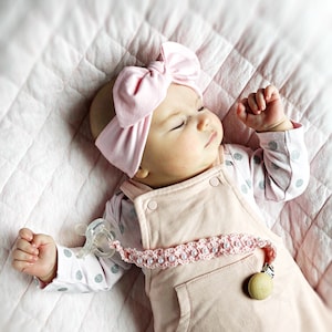 Top-Knot Headband / Baby Pink Headwrap/ Baby, Toddler, Girl, Adult Headband / Knotted Headband / Light Pink Headband / Newborn Bow