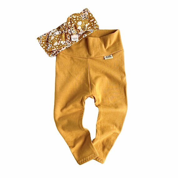 Baby girl mustard best sale leggings