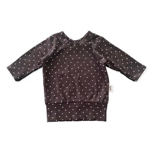White Hearts on Black Rib Dudis Pullover, Children’s Sweatshirt, Handmade Kids Sweater, Kids Sweatshirt, Toddler Boy and Girl Sweater