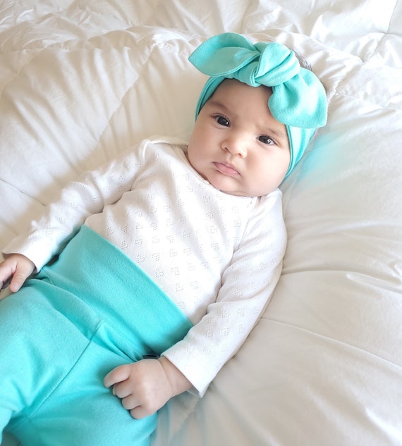 SCEGLI IL COLORE Leggings verde menta e o set fascia vestito per bambina leggings neonato vestito per bambina che torna a casa set regalo per bambino Etsy Italia