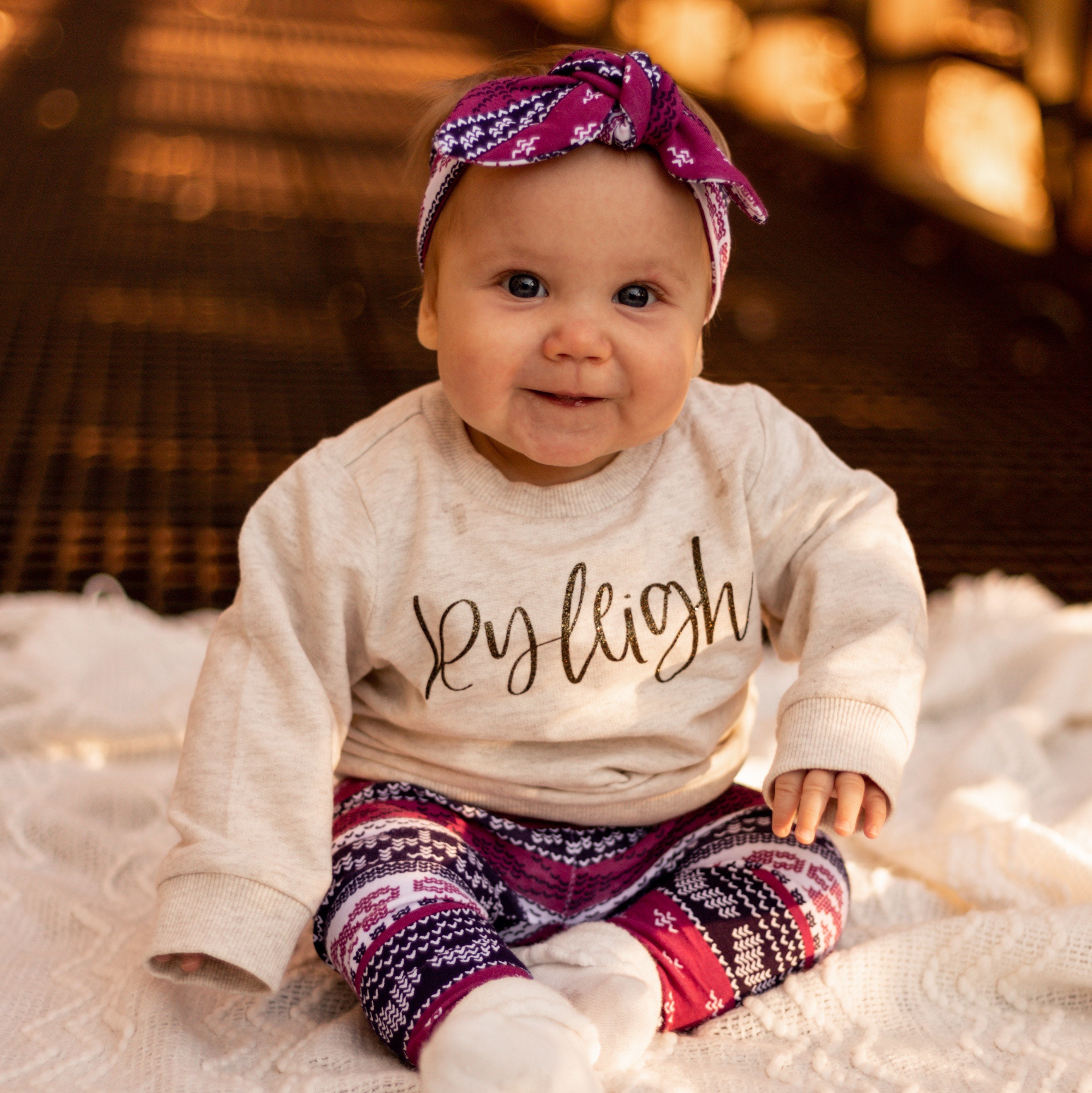 Pink Ugly Christmas Sweater Leggings 