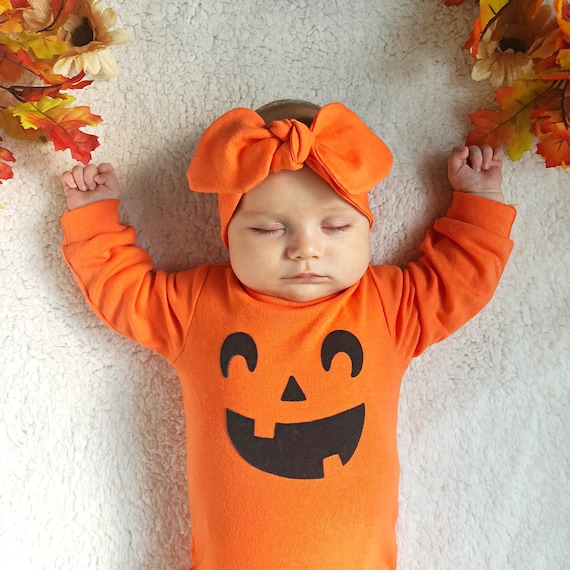 トップノットヘッドバンド / ハロウィンヘッドバンド / 赤ちゃん、幼児