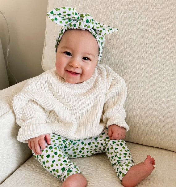 Dainty Shamrocks Leggings And/or Headband, Newborn Coming Home Outfit, Baby  Girl St Patrick's Day Clothes, Preemie Clothes, Toddler Outfit 