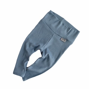 Baby Boy Chambray Rib Leggings, Newborn Pants, Cute Preemie Boy Clothes, Toddler Tights, Winter Knit Boy Outfit, Newborn First Pants, Baby