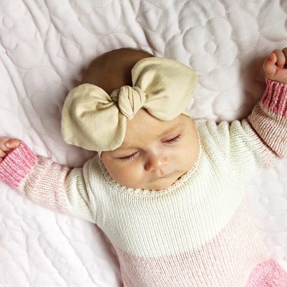 Acheter Joli bandeau pour bébé Turban avec nœud floral, bandeau élastique  pour nouveau-né fille, accessoires pour cheveux pour enfants en bas âge