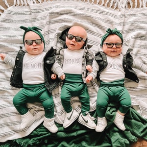 Baby Boy Hunter Green Rib Leggings, Newborn Pants, Cute Preemie Boy Clothes, Toddler Tights, Winter Knit Boy Outfit, Newborn First Pants