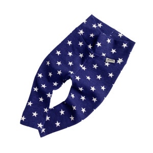 4th of July Blue Starts Baby Boy Leggings / Newborn Boy Patriotic Pants / Preemie Boy Leggings / American Flag Outfit