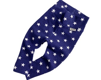 4th of July Blue Starts Baby Boy Leggings / Newborn Boy Patriotic Pants / Preemie Boy Leggings / American Flag Outfit