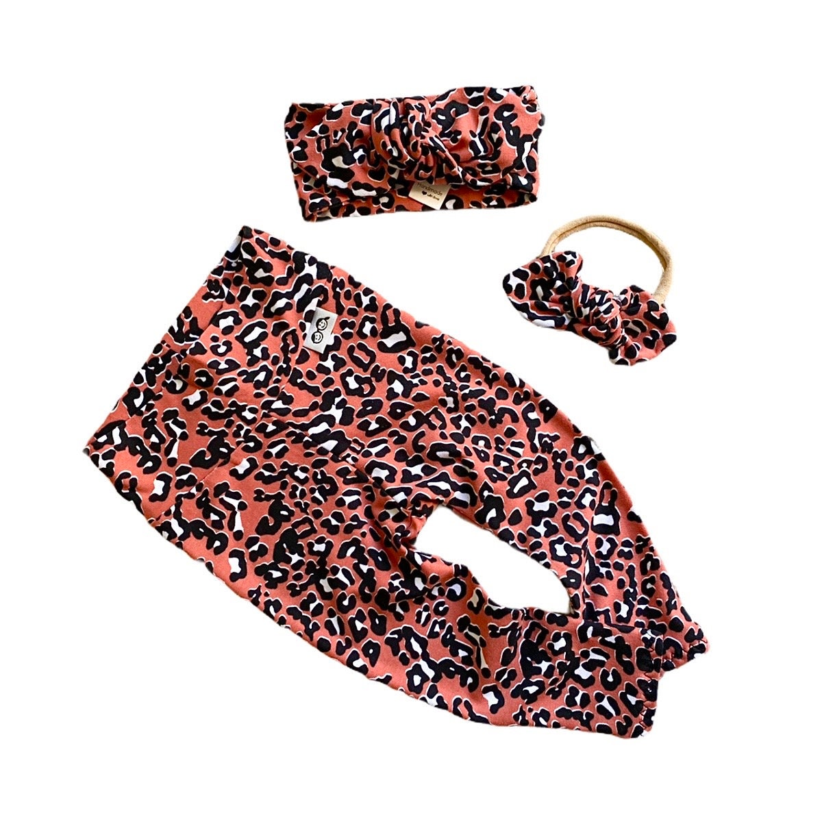 Orange Cheetah Leggings and Headband Set Newborn Coming Home Etsy