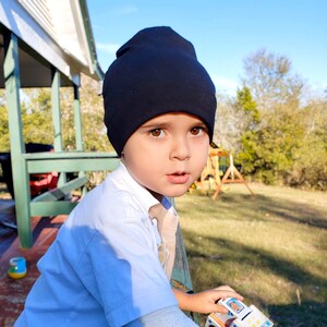 U CHOOSE COLOR / Black Beanie / Kids Beanie / Toddler hat / Baby Boy Hat / Preemie Hat / Newborn Beanie / Unisex Beanie / image 3