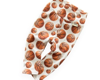 Basketball Leggings, Sport Newborn Pants, Cute Preemie Boy Clothes, Toddler Everyday Leggings, Sport Fan Team Boy Outfit, Baby Yoga Pants