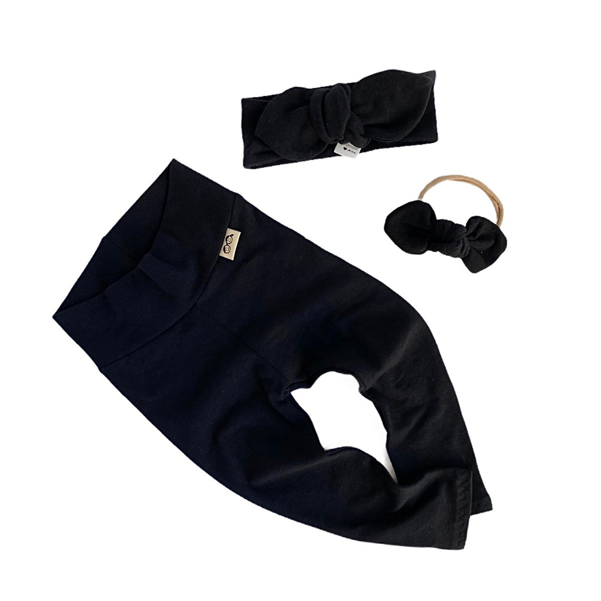 U CHOOSE COLOR / Black Leggings and Headband / Baby Girl Gift Set / N…