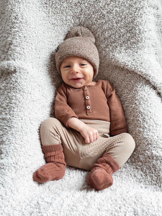Buy Latte Rib Knit Leggings, Newborn Pants, Cute Preemie Boy Clothes,  Toddler Tights, Winter Knit Boy Outfit, Newborn First Pants,baby Boy Pants  Online in India - Etsy