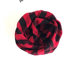 Red And Black Buffalo Plaid Infinity scarf, Newborn, Baby, Toddler, Kids, Loop Scarf, Unisex Boy, Girl Fall Autumn Winter, Chistmas Outfit