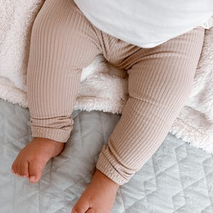 Latte Rib Knit Leggings, Newborn Pants, Cute Preemie Boy Clothes, Toddler Tights, Winter Knit Boy Outfit, Newborn First Pants,Baby Boy Pants
