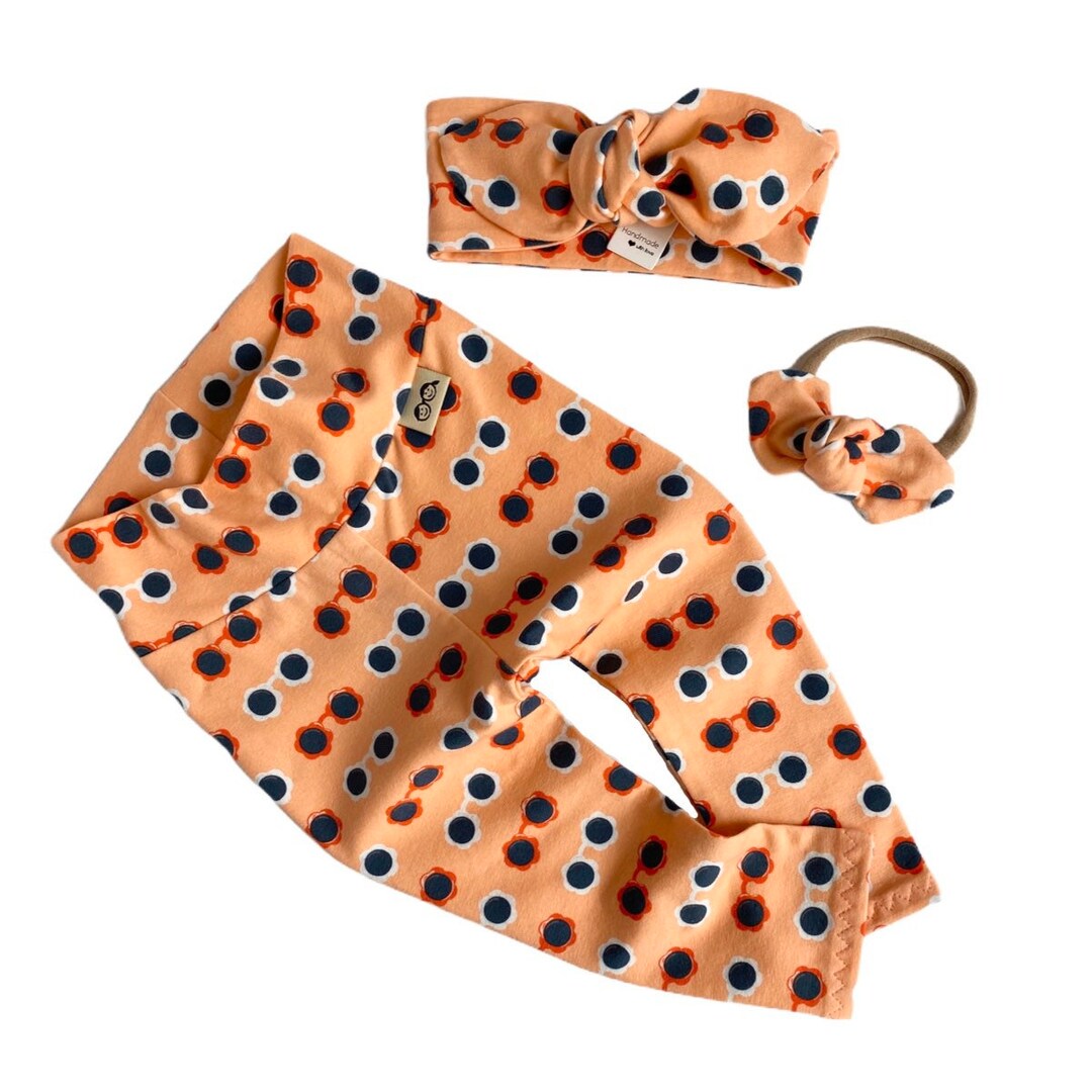 Sunny Shades Melon Baby Girl Leggings And/or Headband, Baby Pants