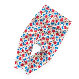 Patriotic Popsicles Leggings, 4th of July Newborn Pants, Preemie Boy Clothes, Toddler Independence Day Outfit, Baby Yoga Pants, Bomb Pop Set