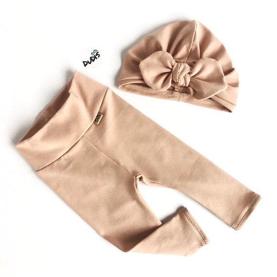 Buy YOU CHOOSE COLOR / Nude Leggings And/or Turban Hat Set, Baby