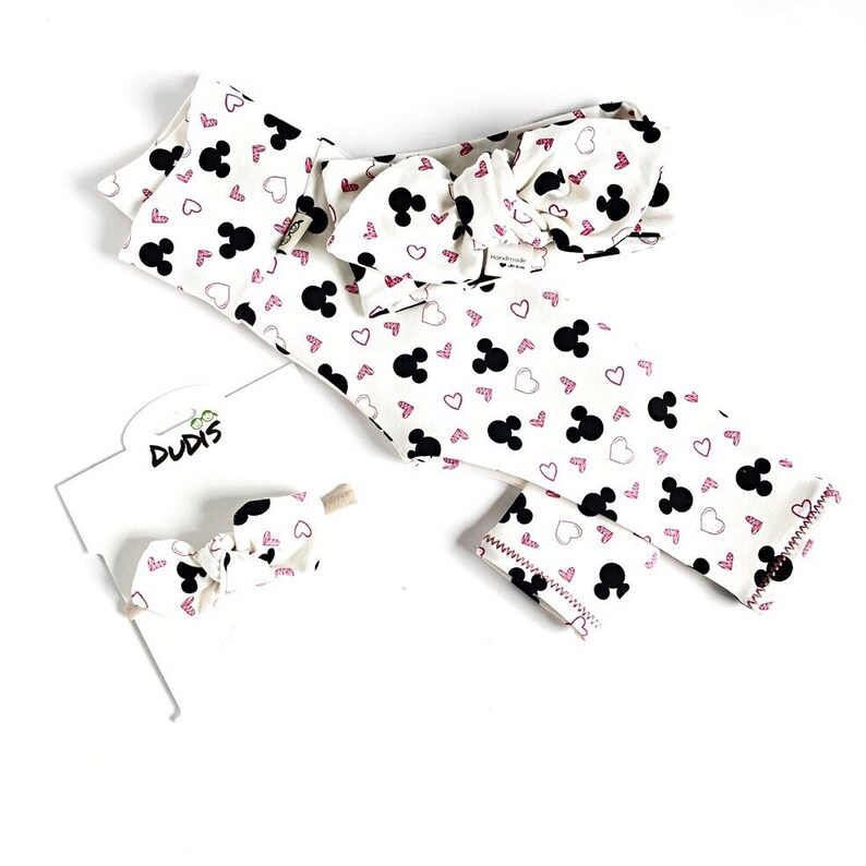 Toddler Newborn Baby Girl Leggings and Knot Headband Newborn Girl Coming Home Outfit Baby Girl Clothes Preemie Baby