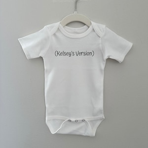 Mommy’s Version Baby Bodysuit, Personalized Swiftie Baby Gift, Custom Names Baby Shower Gift, Swift Baby Clothes, New Baby Shower Gift