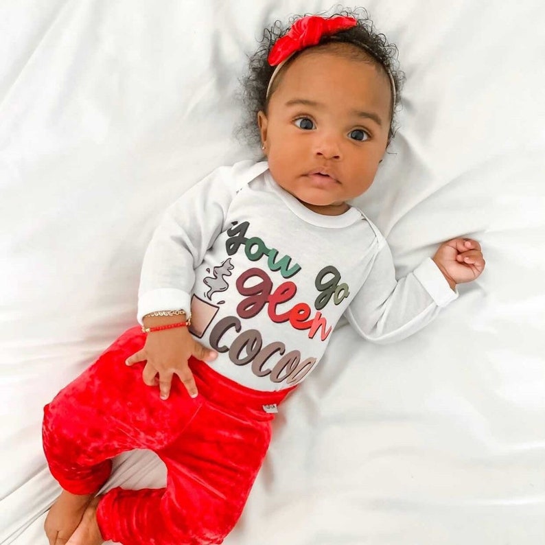 Red Velvet Leggings and Top Knot Headband Set Baby Girl Etsy