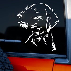 German Wirehaired Pointer Sticker | Dog Stickers For Cars | Custom Dog Stickers | GSP Dogs | I Love German Pointers | Dog Car Vinyl Decal