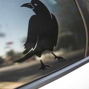 CROW Vinyl Decal Sticker Car Window Wall Bumper Black Bird American Dope Cute 