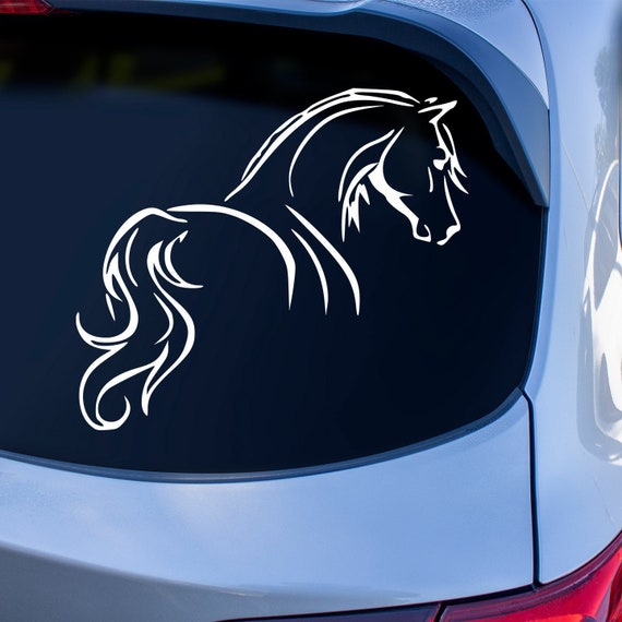 Autocollant cheval Autocollants pour voitures Cheval minimaliste Pouliche  Stallion Mare Silhouette de cheval Décalcomanie de poney Brumby Mustang  Décalcomanie vinyle -  Canada