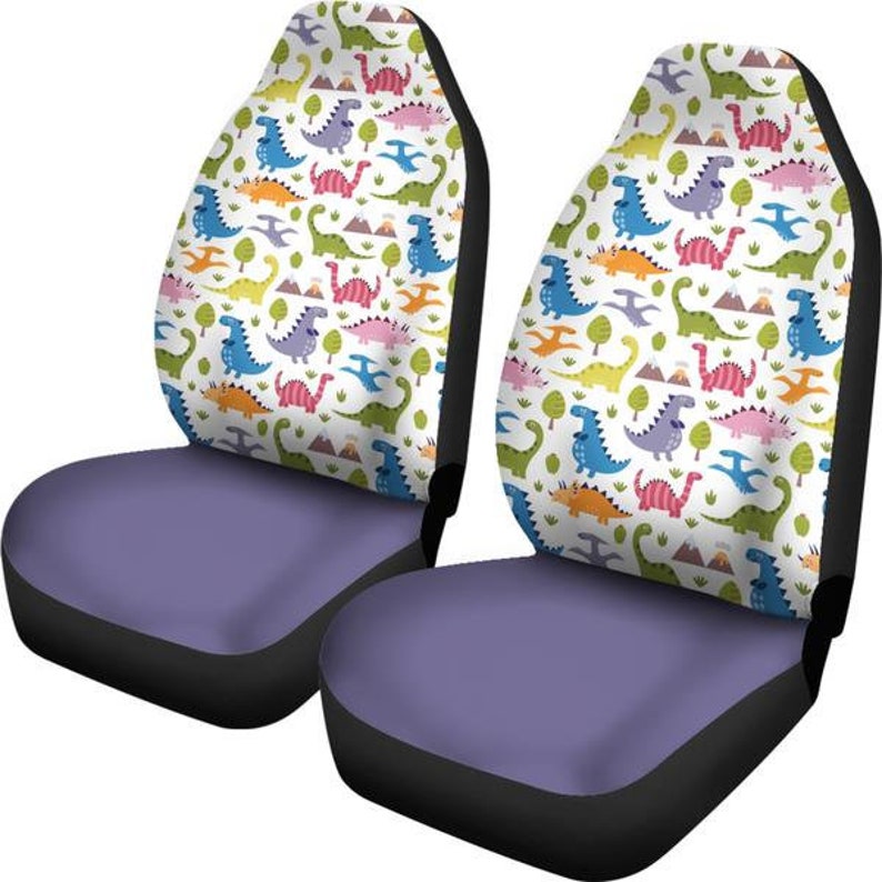 Dinosaur Land Cartoon Car Seat Covers And Floor Mats Etsy