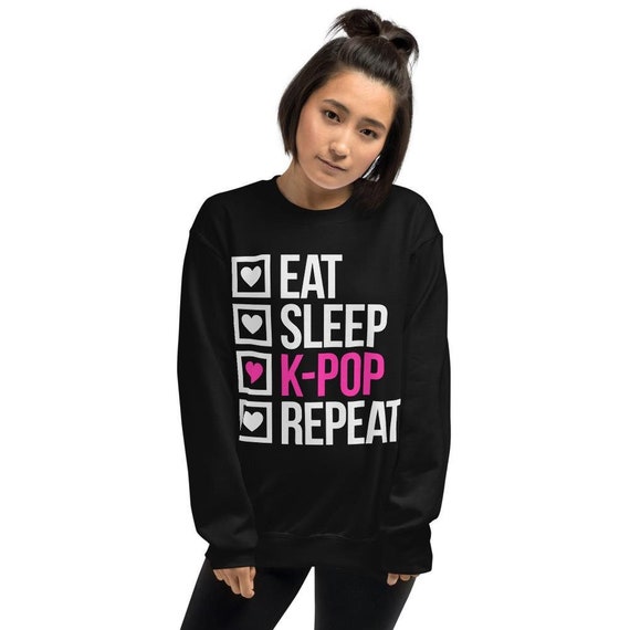 Kpop T Shirt Eat Sleep K-pop Repeat 