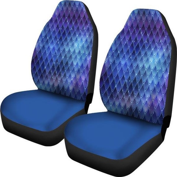 Dragon Glitter Blue Car Seat Covers And Floor Mats