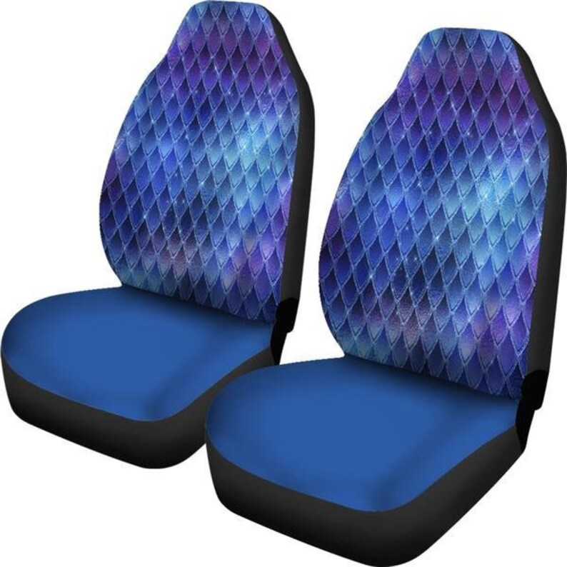 Dragon Glitter Blue Car Seat Covers And Floor Mats