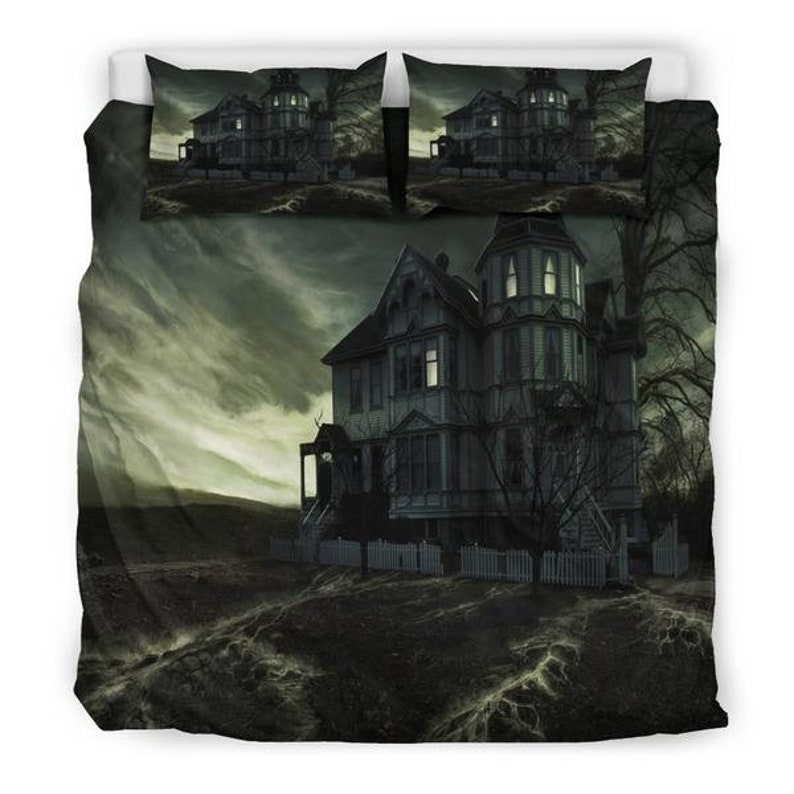 Haunted House Goth Horror Duvet Cover Set Etsy