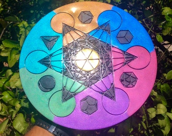 Orgone Charging Plates 9.5 inch Merkaba for Charging Food, Water, Plants, Books and Anything Imaginable!